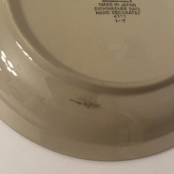 Strawberries Stoneware Japan 4 Plates Sears 4112 Replacement 7.5" VTG 70s - Picture 10 of 14